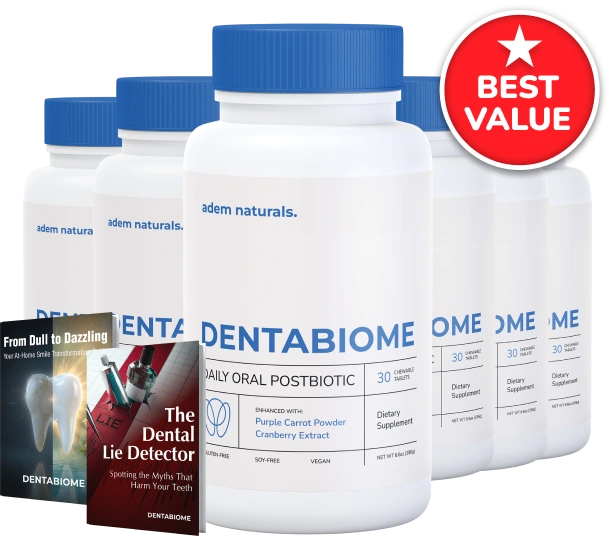Denta Biome tablet supplement bottles